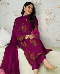 3 Pcs Embroidered MP012